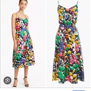 J.Crew abstract silk dress